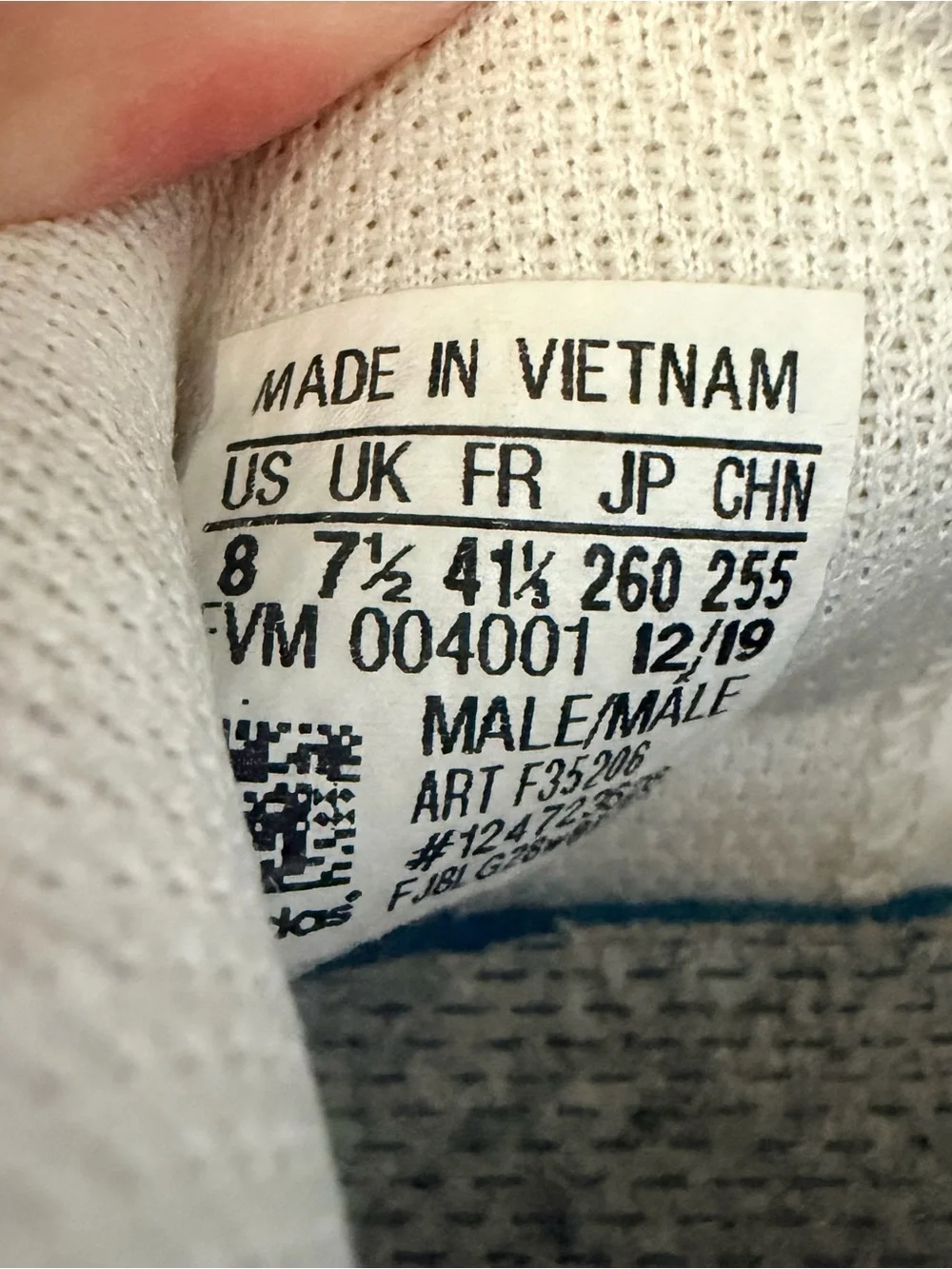 adidas Cream/Off-White Knit Athletic Sneakers